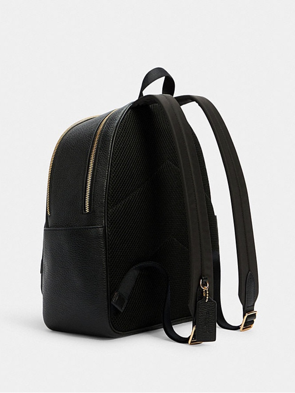 PRE LOVED Coach Court Black Pebbled Leather Backpack - Picture 7 of 12